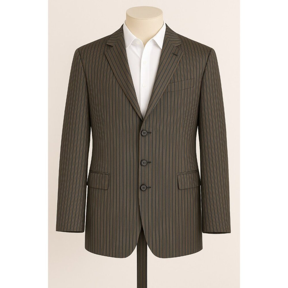 Jack Victor Men Prossimo Sport Coat 36R Chest 42" Multicolor Pinstripe 2-Button